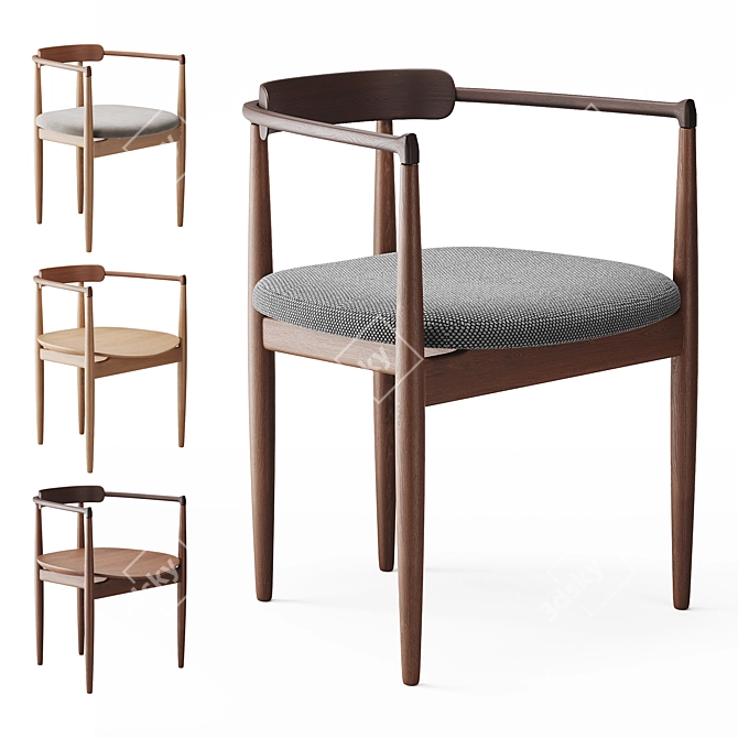 Koyori Miau Accent Chair 3D model image 1