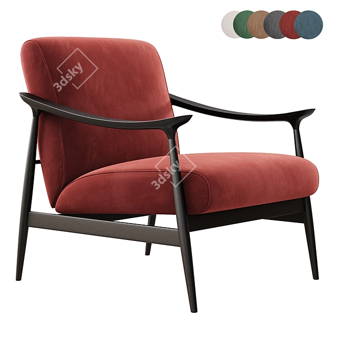 Elegant Armchair Vivi Tosconova 3D model image 1