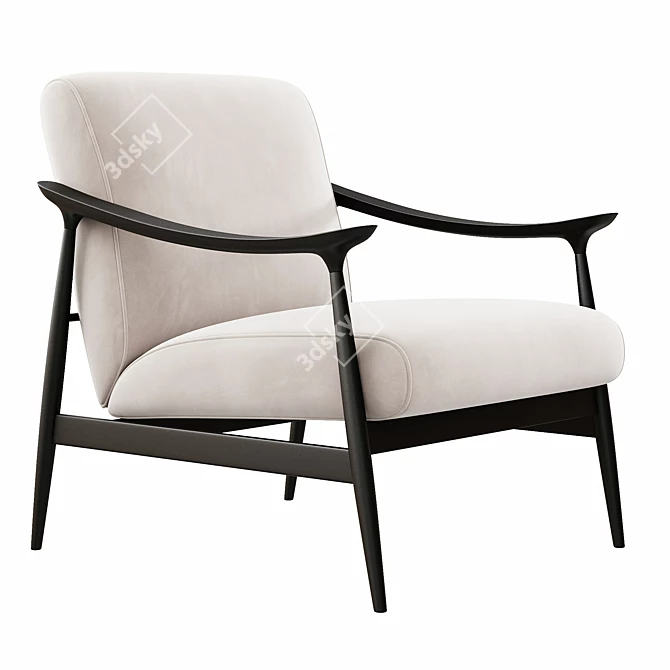 Elegant Armchair Vivi Tosconova 3D model image 2