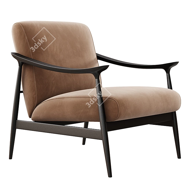 Elegant Armchair Vivi Tosconova 3D model image 3