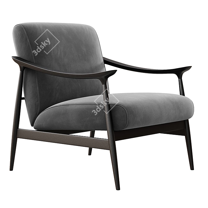 Elegant Armchair Vivi Tosconova 3D model image 4