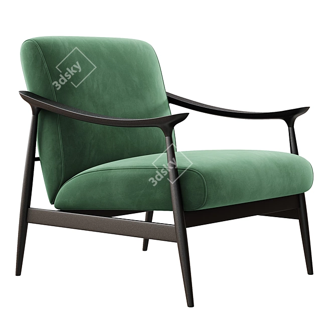 Elegant Armchair Vivi Tosconova 3D model image 5