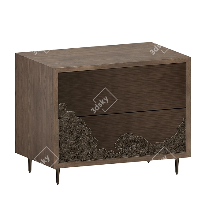 Elegant Nami Bedside Table 3D model image 1