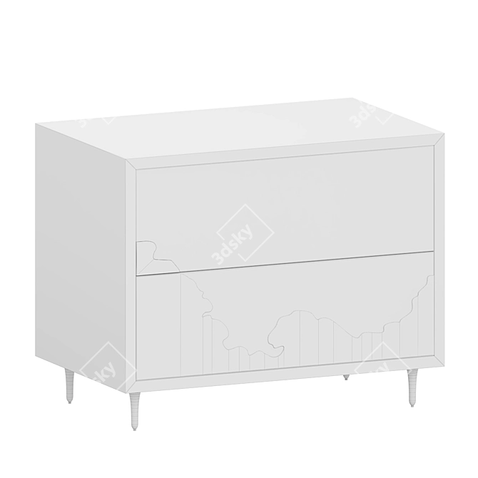 Elegant Nami Bedside Table 3D model image 2