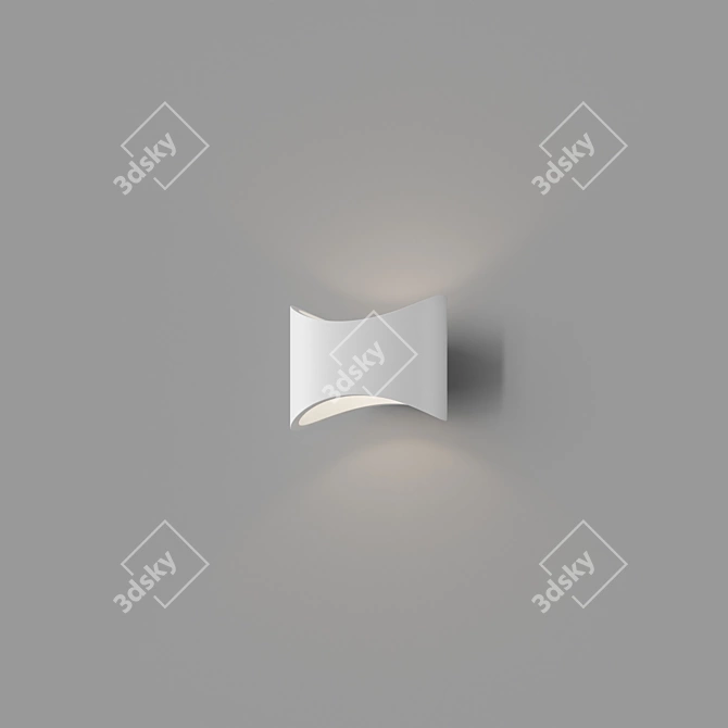 Modern Gypsum Calixta Wall Sconce 3D model image 4