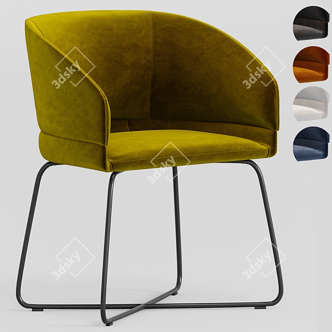 Modern Caleto Chair Soft Line 3D model image 1