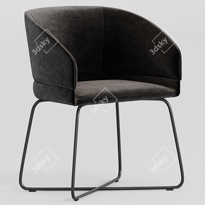 Modern Caleto Chair Soft Line 3D model image 2