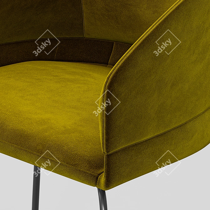 Modern Caleto Chair Soft Line 3D model image 5