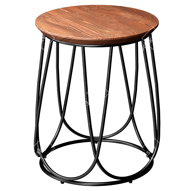 Modern Round Side Table HOUSTON 3D model image 1