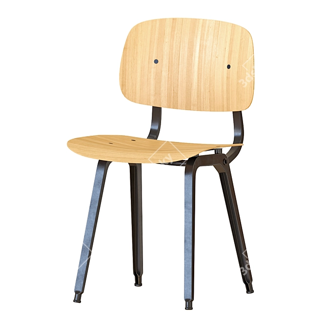 Modern Dining Set: Passerelle Table & Revolt Chair 3D model image 4