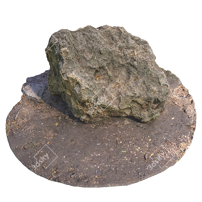 Decorative Park Stone Set 3D model image 1