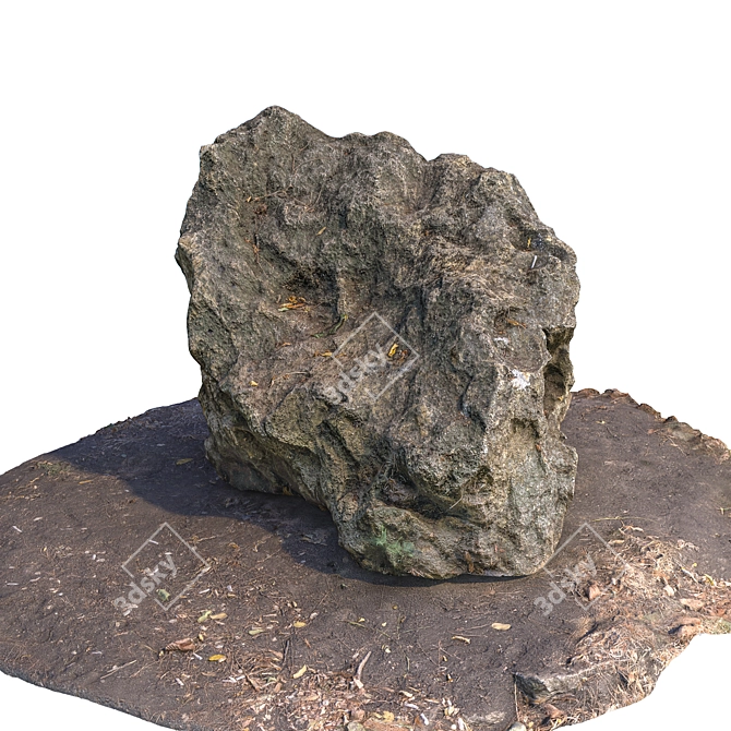 Decorative Park Stone Set 3D model image 4