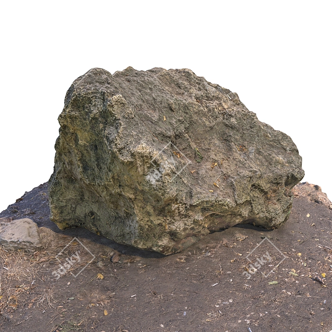 Decorative Park Stone Set 3D model image 5