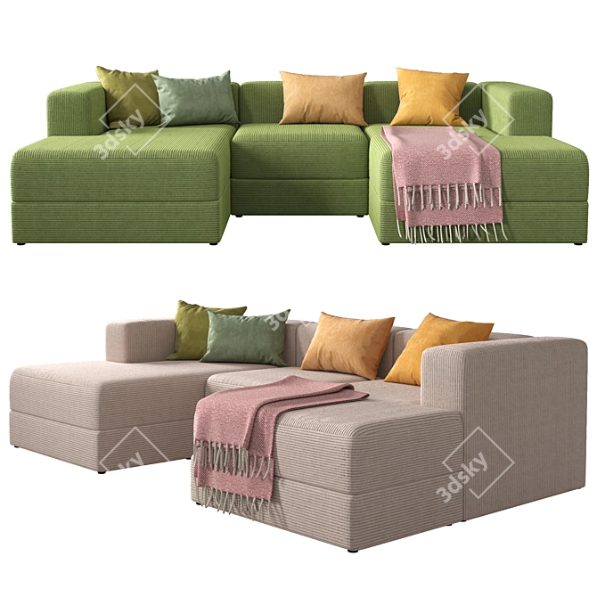 IKEA Jattebo Modular Sofa 3D model image 1