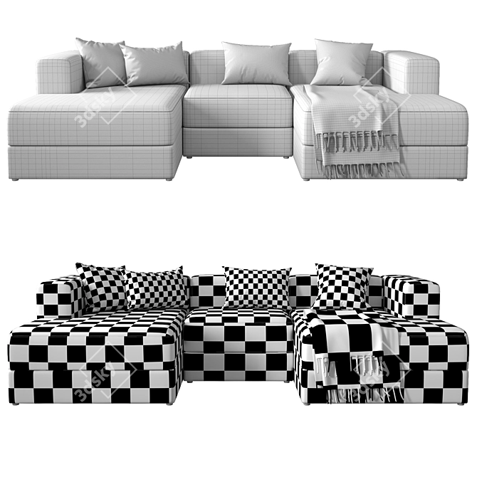 IKEA Jattebo Modular Sofa 3D model image 3