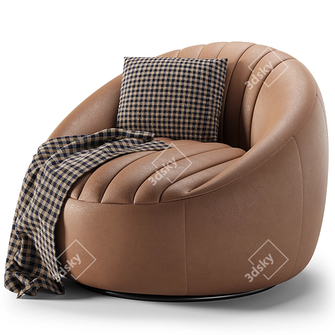 ADEVAR Swivel Chair: Luxe Comfort 3D model image 1