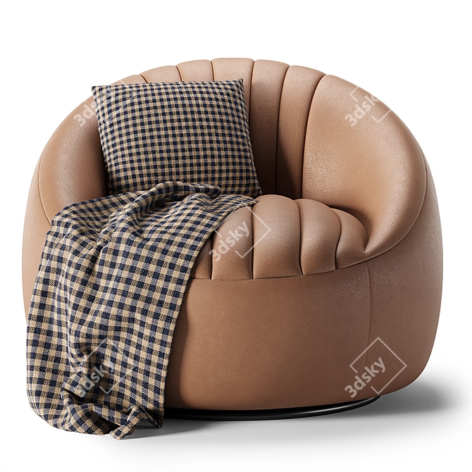 ADEVAR Swivel Chair: Luxe Comfort 3D model image 2