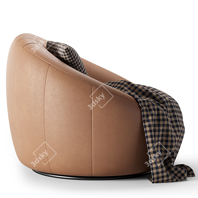 ADEVAR Swivel Chair: Luxe Comfort 3D model image 3