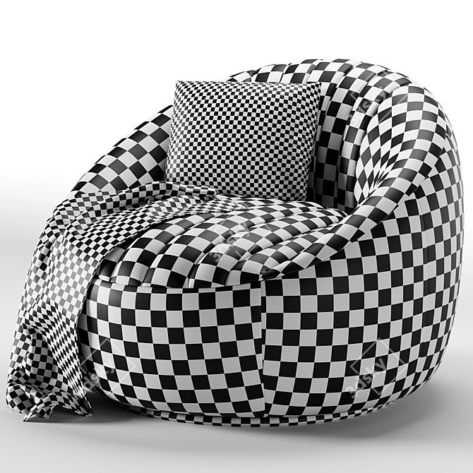 ADEVAR Swivel Chair: Luxe Comfort 3D model image 4