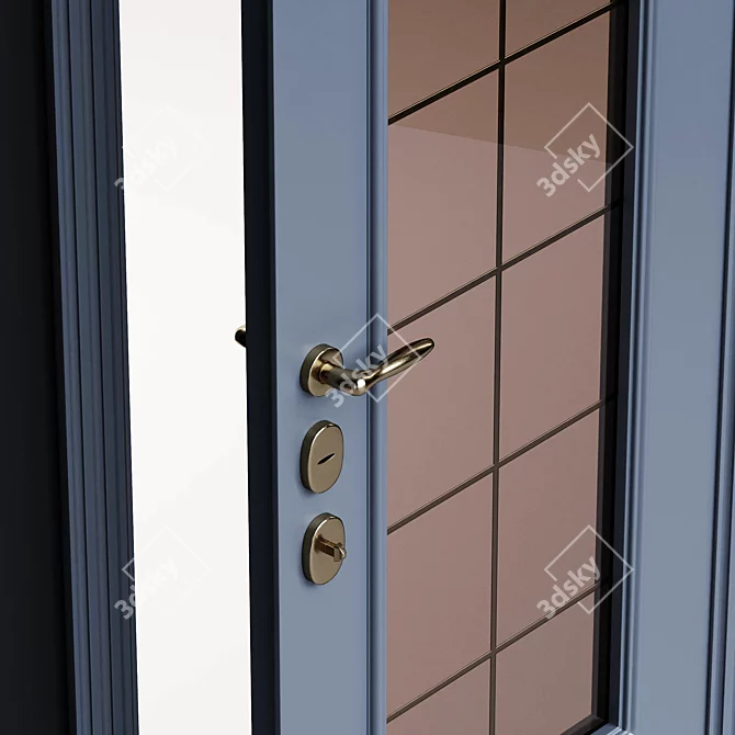 Vintage Verona Entrance Door 3D model image 2