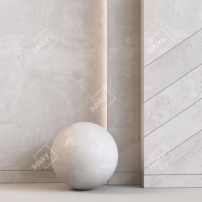 Sherzod's Stylish Decorative Plaster 3D model image 1