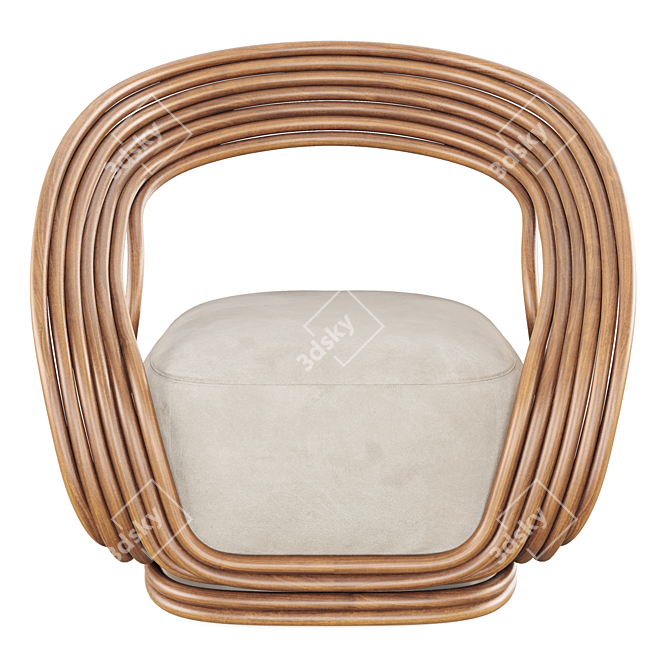 Eva Armchair: Modern Italian Design 3D model image 2