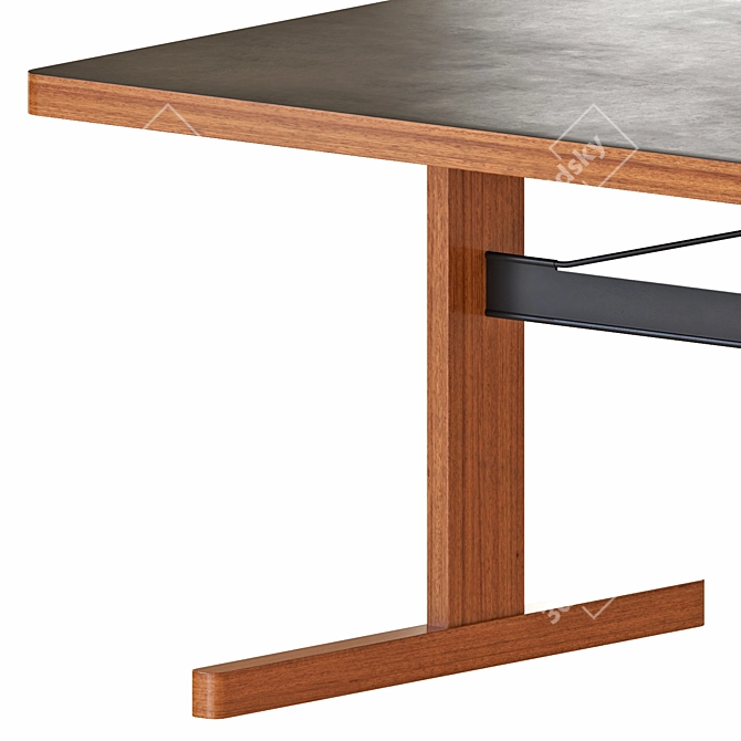 Modern Passerelle Dining Table Set 3D model image 4