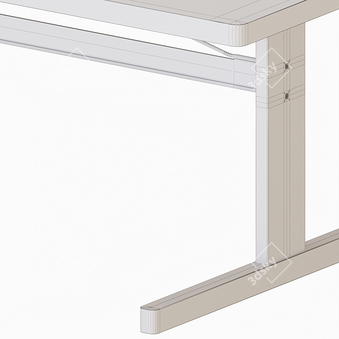 Modern Passerelle Dining Table Set 3D model image 6