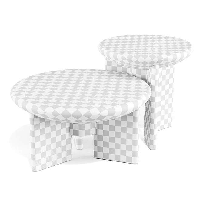 Murano Glass Coffee Table 3D model image 4