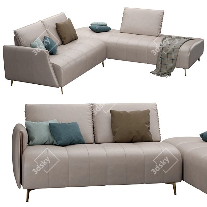 Italian Romance Sofa, Designer Collection 3D model image 1