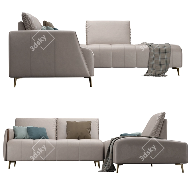 Italian Romance Sofa, Designer Collection 3D model image 4