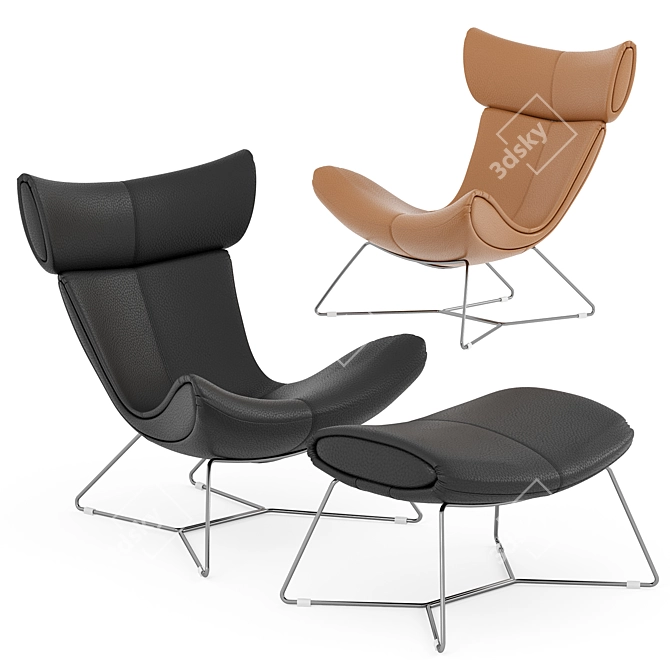 Imola Lounge Armchair 3D Model 3D model image 3