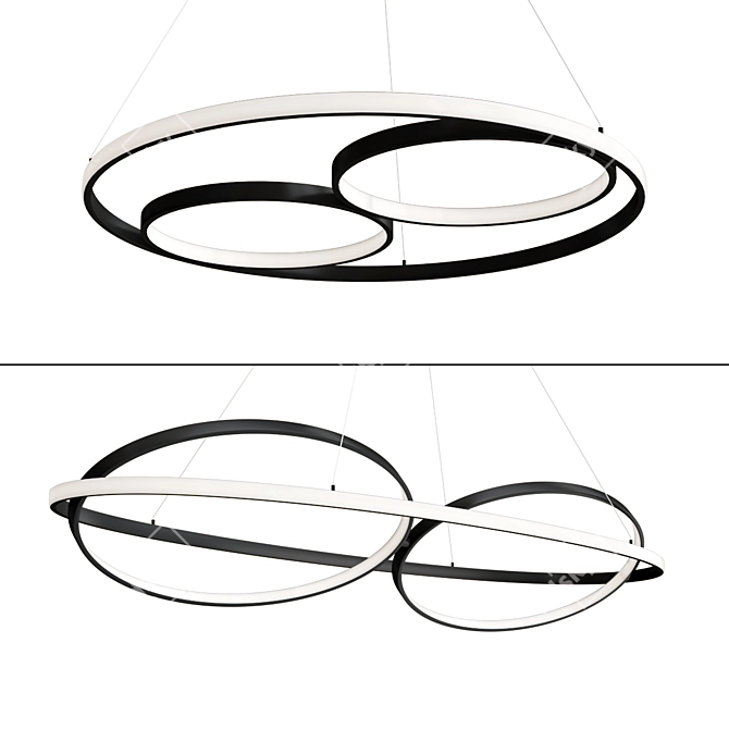 Gemini LED Pendant Lights Unique 3D model image 1