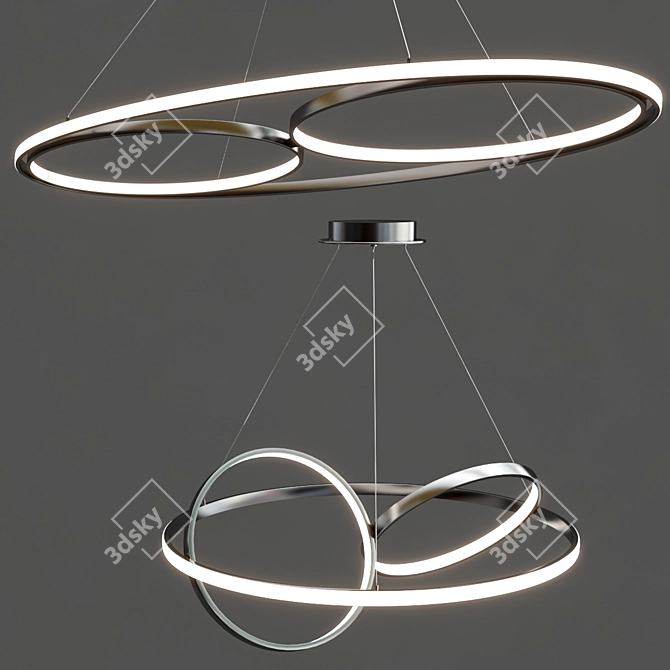Gemini LED Pendant Lights Unique 3D model image 2