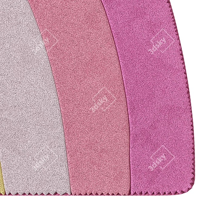 Rainbow Kids Rug 3D model image 7