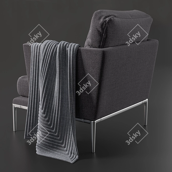 Atoll Leather Armchair - Modern Elegance 3D model image 3