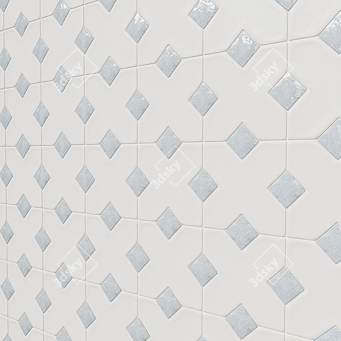 Geometric Ceramic Tile KASBAH 3D model image 3