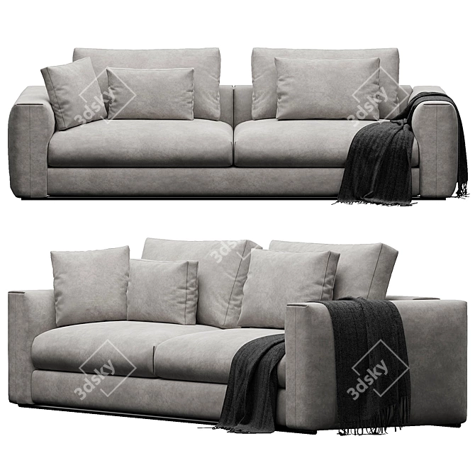 Modern Stylish Sofa Render Model 3D model image 1