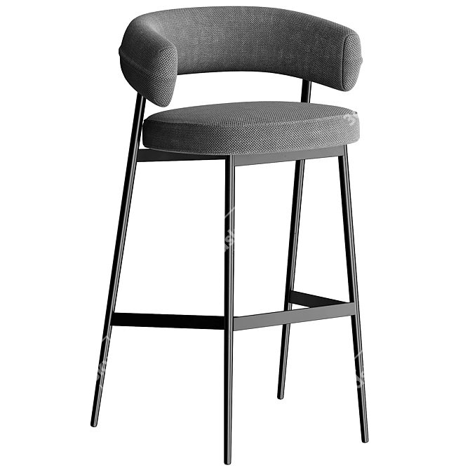 Modern Nena Bar Stool 3D model image 1