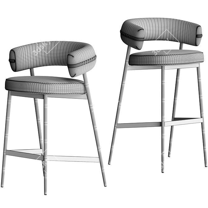 Modern Nena Bar Stool 3D model image 5