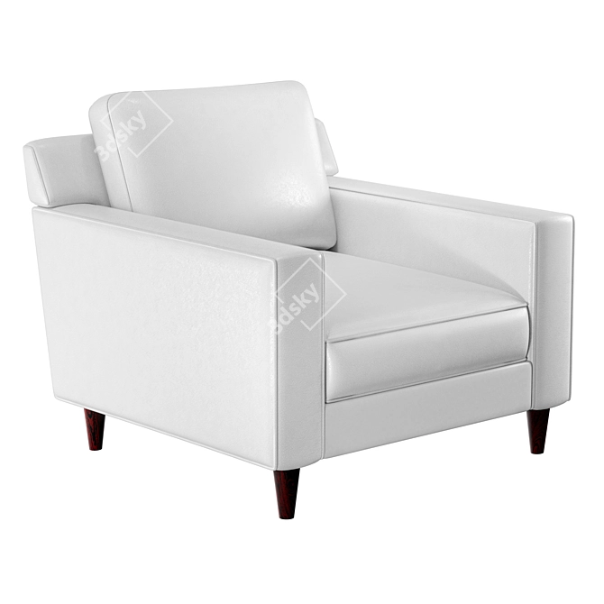 Stardell Cream Leather Armchair 3D model image 1