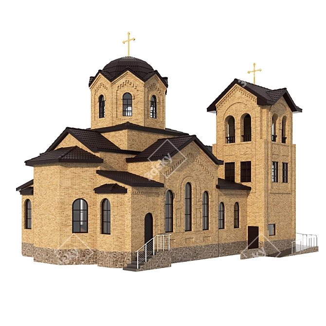 Modern Standard Church 3D model image 2