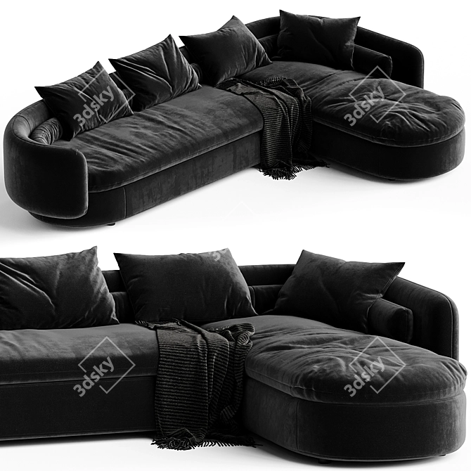 Modular Sofa System by Malouin 3D model image 1