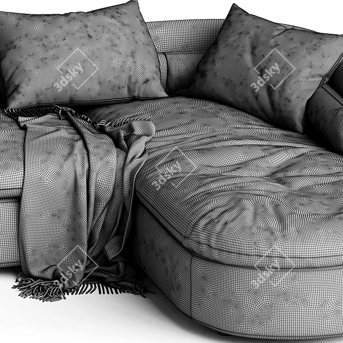 Modular Sofa System by Malouin 3D model image 4