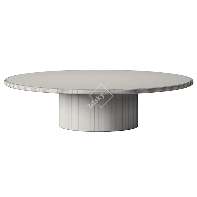 Sleek Metal Stone Doyle Pendant 3D model image 3