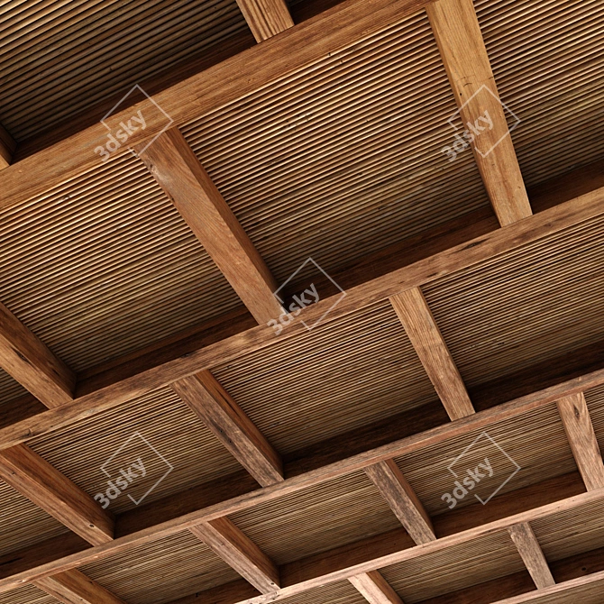 Smooth Ceiling Beam 3D Model 3D model image 1