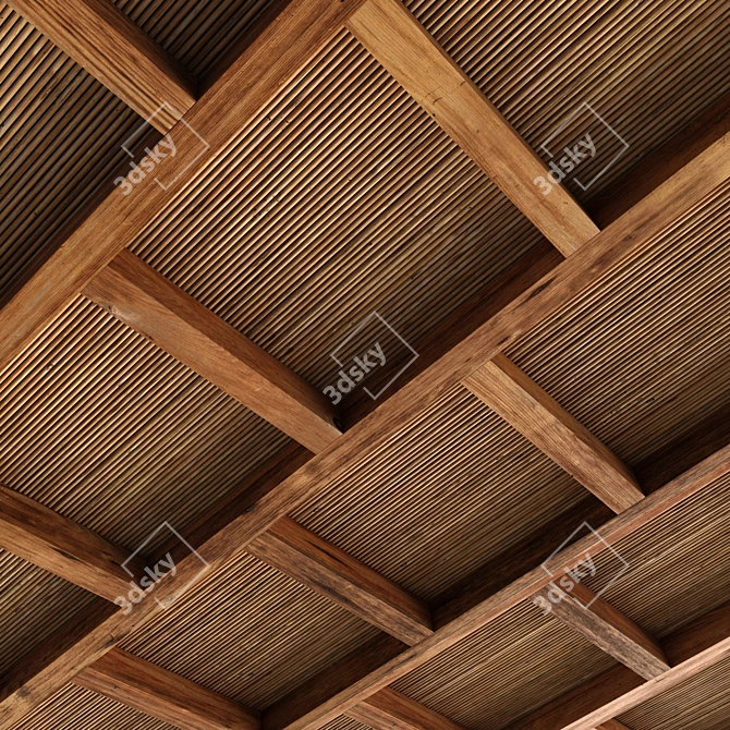 Smooth Ceiling Beam 3D Model 3D model image 4