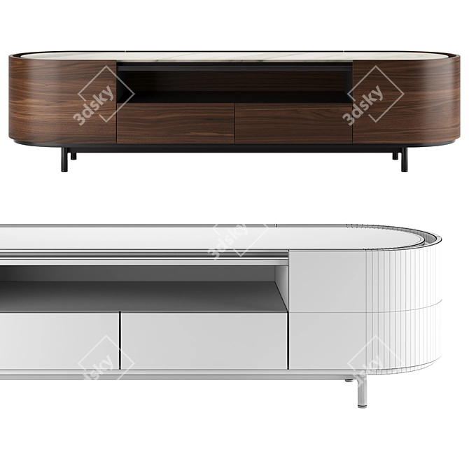  Modern Italian Design Sideboard by Calligaris 3D model image 3