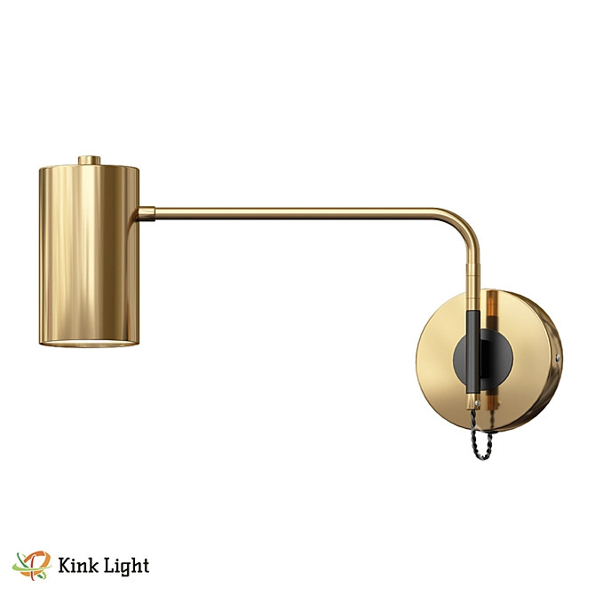 Industrial Loft Bronze Wall Sconce 3D model image 1