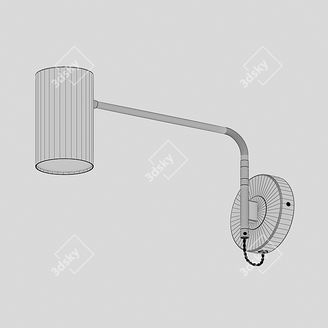 Industrial Loft Bronze Wall Sconce 3D model image 2